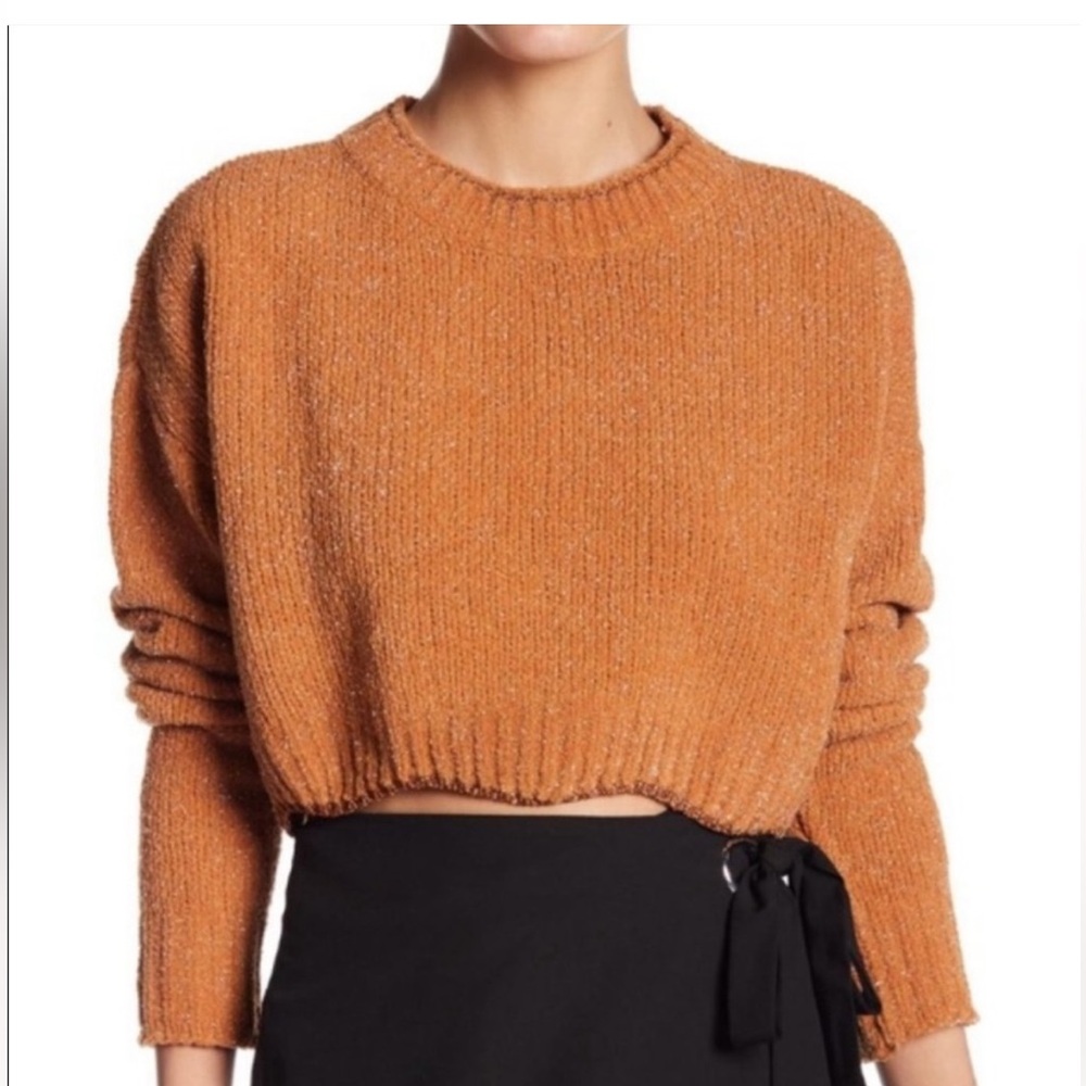 English Factory Orange Crew Neck Sweater tag removed